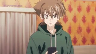 Exclusive Striptease with Deep Blowjob and Unexpected Cum Swallow (Rias x Issei)