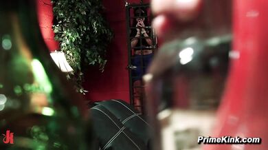 Slave Caged Deep Throat Fucked