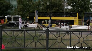 Public Bus Gangbang Fucking and Spanking in Berlin Rough Anal Sex and Blowjob