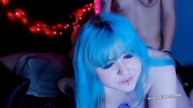 Juicy Booty Babe Gets Pounded Doggy by Hot Shemale