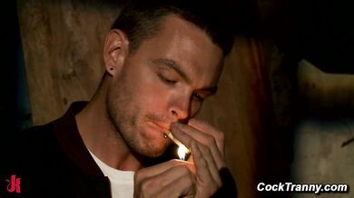 TS Danni Daniels Dominates Two Guys Rough Anal Fucking And Double Creampie