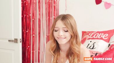 A cowgirl with a smooth-shaven slit and small hooters riding the family secret o