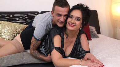 Cute chubby housewife seduced by the guy next door