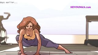 Big ASS Facesitting in Gym after Workout (Cartoon Porn)