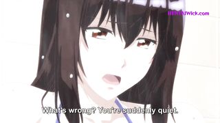 Hentai – First Time in the Women’s Bath: Hairy Pussy Touch in the Public Steam Room