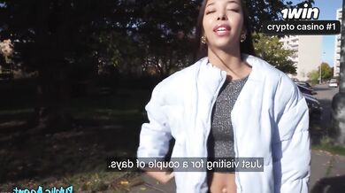 Public Agent – Slim Asian with jaw-dropping Big Ass and tiny boobies has her tig