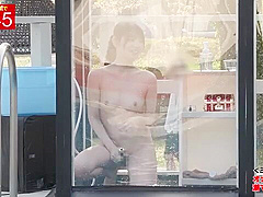 Public Shower Surprise: Naked Escape Game with Orgasmic Consequences x2x4566B7A6CC9A07A41C
